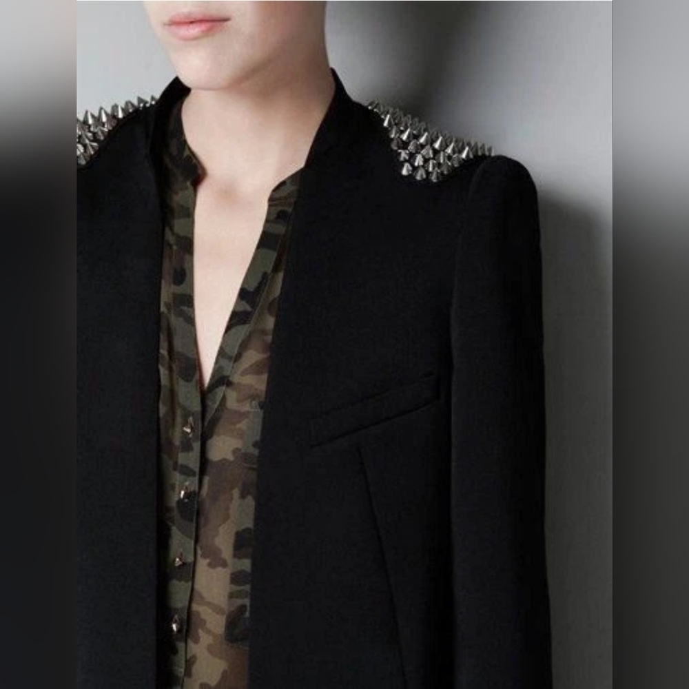 Zara Black Studded Blazer